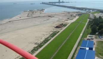 Machbarkeitsstudie - JadeWeserPort Logistics Zone II Wilhelmshaven - Luftaufnahme
