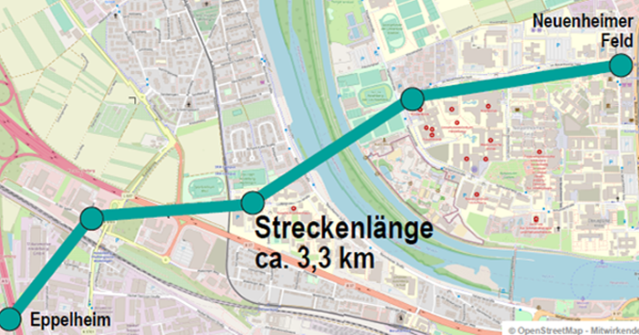 Untersuchte Seilbahn- Verbindungen